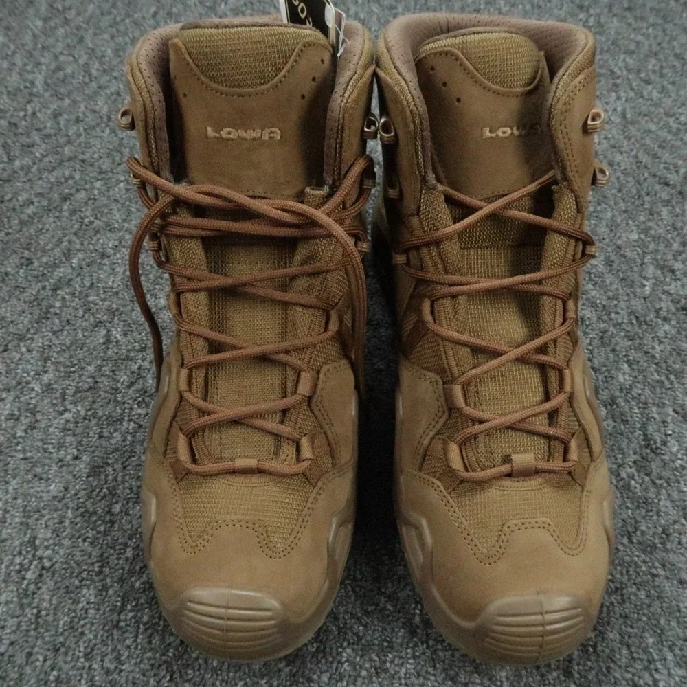 Lowa Boots Mens 12 Coyote Brown Zephyr GTX Mid TF Gore Tex Hiking Task Force